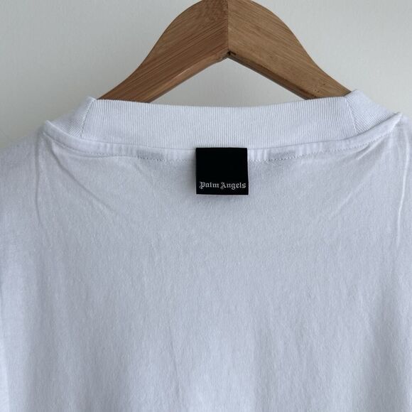 Palm Angels Shirt Mens Medium Palm Tree Logo Streetwear Minimalist Modern Basic - Picture 7 of 14
